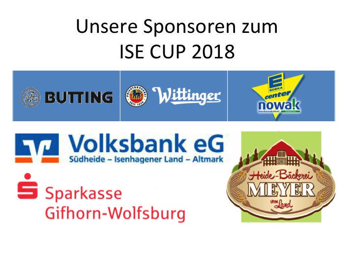 ISE CUP Junior2018 Sponsoren
